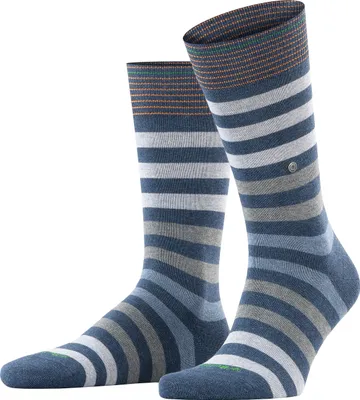 Produktbild von Burlington Herren Socken Blackpool M Baumwolle gemustert Blau Melange 6688 40-46