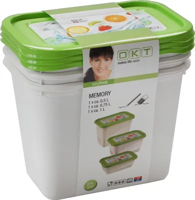 Produktbild von keeeper 3-er Set MEMORY;0,5L,0,75L+1L 15,5X10,5X14,5CM