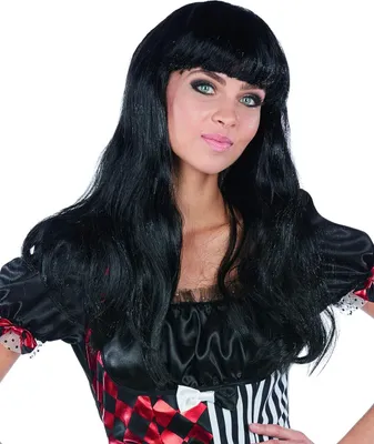 Produktbild von Elegante Schwarze Damen Langhaarperücke