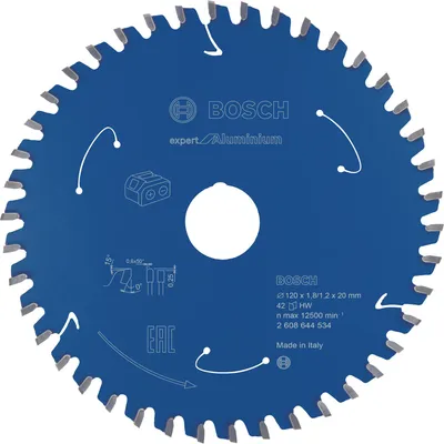 Produktbild von Kreissägeblatt für Akkusägen Expert for Aluminium, 120 x 1,8/1,2 x 20, 42 Zähne