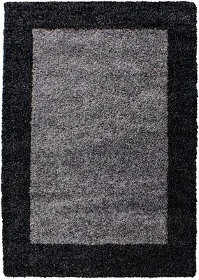 Produktbild von Hochflor Teppich Lux Läufer, Farbe: Anthrazit, Größe:100x200 cm