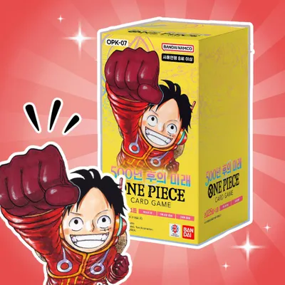 Produktbild von Bandai One Piece OP-07 500 Years in the Future Booster Display | Koreanische Version | 24 Boosterpacks | TCG + Heartforcards Versandschutz