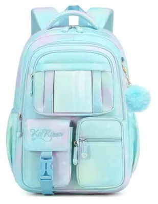 Produktbild von Schultasche Mädchen Rucksack Schule 1.-5. Klasse Atmungsaktiv Blau Oxford-Gewebe