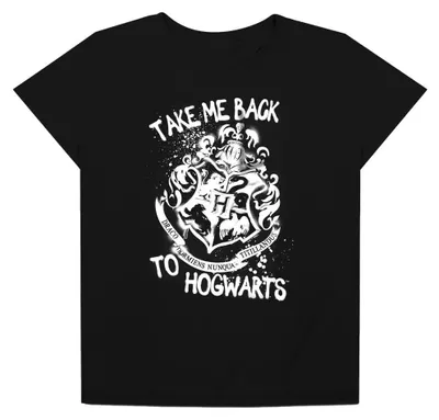 Obrázek produktu pro Tričko "Vraťte mě zpět do Bradavic" pro dámy, Harry Potter, model TV37466 (velikost S), barva černá
