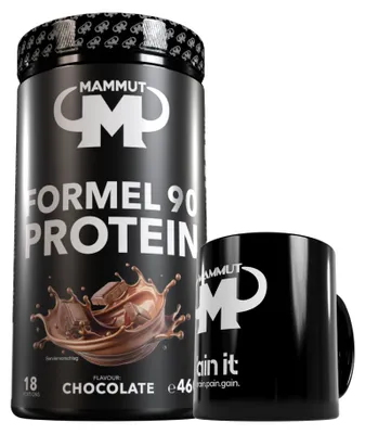 Produktbild von Mammut Nutrition - Formel 90 Protein 460 g Dose - 18 Portionen Eiweiß + GRATIS Keramik Tasse, Geschmack: Chocolate
