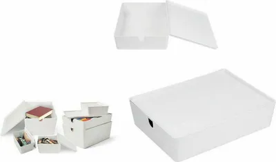 Produktbild von Stapelbare Organizerbox confortime mit Deckel 35 x 26 x 8,5 cm (8 Stück)
