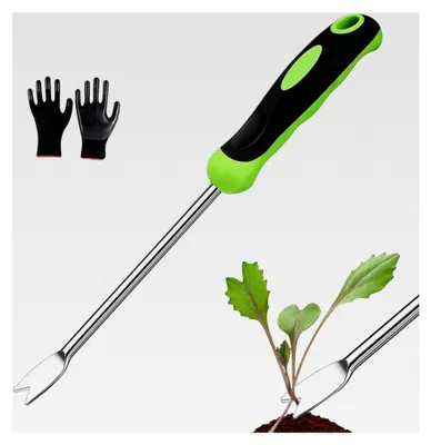 Produktbild von Manueller Wurzeljäter mit Handgriff aus Edelstahl für Gartenarbeiten