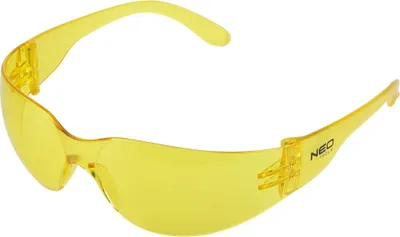 Produktbild von Schutzbrille, gelbe Gläser, Widerstandsklasse F