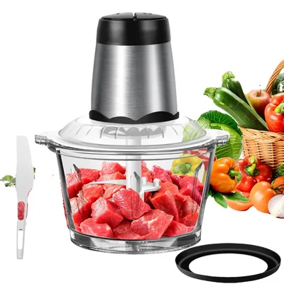Imagen del producto de Procesador de alimentos, capacidad de 2 litros, control de velocidad de 2 niveles, 2 litros, 220 V, para uso en la Unión Europea