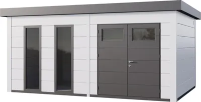 Produktbild von Telluria Metallgerätehaus Classico 5436+ weiß/weiß