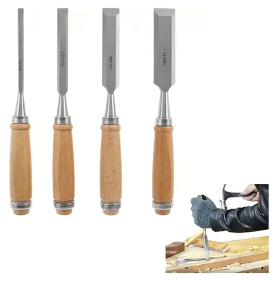 Productafbeelding van 4 stuks houtschaar in de maten 6, 12, 18, 24 mm