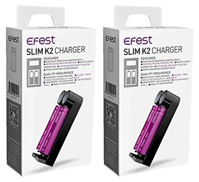 Productafbeelding van Efest SLIM K2 oplader, geschikt voor maximaal 2 batterijen