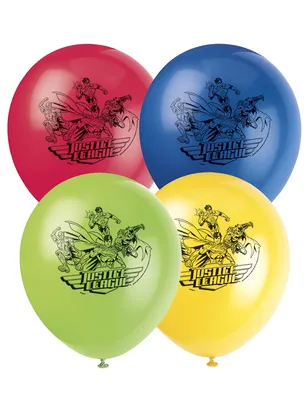 Produktbild von Justice League Latexballons 33 cm 8 Stk.