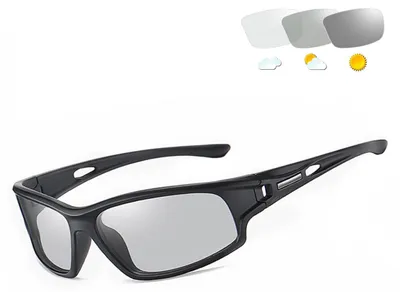 Image de Lunettes de soleil polarisées, lentille noire photochromique, norme Z87, adaptées pour le jour et la nuit