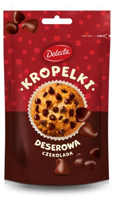 Produktbild von Delecta Dunkle Schokodrops 80g – Für Desserts & Kuchen