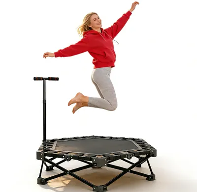 Produktbild von VOWVIT Mini-Trampolin klappbar 106 cm, 3 Höhen, montagefrei, rutschfest & leise