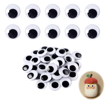 Image de Yeux mobiles autocollants - 100 pièces - Pour la création et la décoration - 30 mm