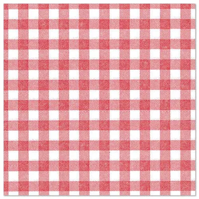 Produktbild von Papstar Servietten, rot "ROYAL Collection" 1/4-Falz 40 x 40 cm "Vichy Karo" 5 x 50 Stück