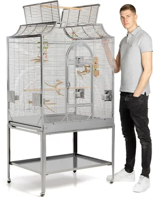 Produktbild von Sittichkäfig, Käfig, Voliere, Vogelkäfig Madeira Iii - Platinum Mit Anflugklappe
