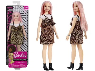 Obrázok produktu pre Bábika Barbie Fashionistas leopardie šaty ZA3160