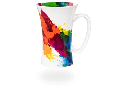 Produktbild von tea4chill Könitz Teetasse Mega Mug Colour Flow. Tee- oder Kaffeetasse 610ml, XXL Jumbotasse aus Fine Bone China Porzellan
