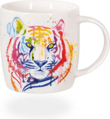 Produktbild von tea4chill Könitz Teetasse Watercolour Tiger. Tee- oder Kaffeetasse 350ml, Porzellan