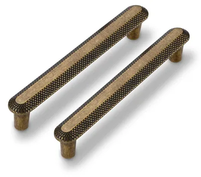 Imagen del producto de Juego de 6 pomos de muebles de latón vintage