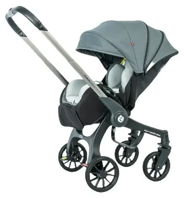 Immagine prodotto di Passeggino per bambini 4-in-1 - Passeggino combinato multifunzionale - Pieghevole - Adatto fin dalla nascita - Leggero - Seduta alta - Fino a 25 kg - Grigio