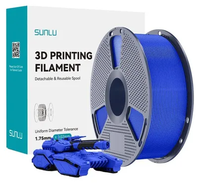 Produktbild von PLA - 3D-Drucker-Filament - 1 kg - 1,75 mm - Toleranz ±0,02 mm - 330 m - Für FDM-Drucker - Blau