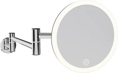 Obrázek produktu pro Kosmetické zrcátko s LED osvětlením REIKA Saku chrom/černá lesklá Ø 15 cm 81004266