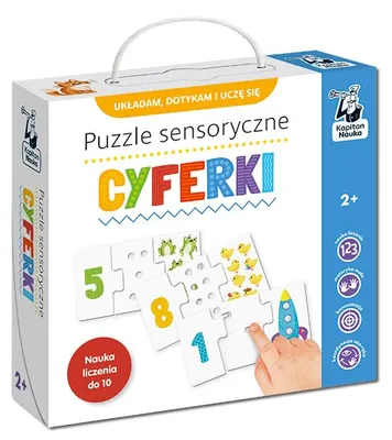 Zdjęcie produktu dla Puzzle sensoryczne Kapitan Nauka Cyferki edukacyjne