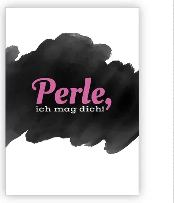 Produktbild von Lustige Liebeskarte aus dem Ruhrpott: perle, ich mag dich!