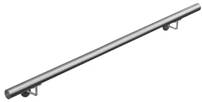 Obrázok produktu pre Zábradlie z nehrdzavejúcej ocele V2Aox, priemer: 4,2 cm, odolné proti korózii a poveternostným vplyvom, vrátane montážneho materiálu, držiak, dĺžka: 150 cm