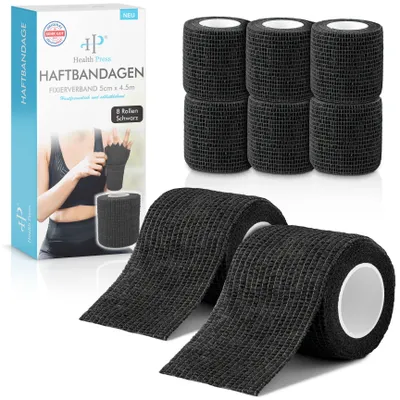 Produktbild von Health Press Haftbandage, selbstklebender Verband 8x (5,0cm x 4,5m)
