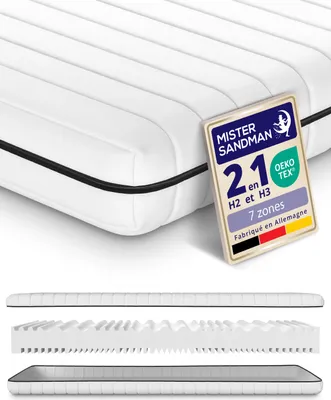 Image de Matelas orthopédique en mousse froide à 7 zones - 140x200 H2 & H3 - expérience de sommeil optimale grâce à une excellente répartition de la pression