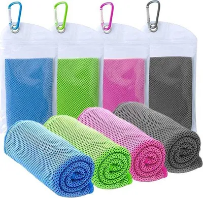 Produktbild von Famanu Kühlhandtücher 4 Stück - Mikrofaser, für Sport und Fitness