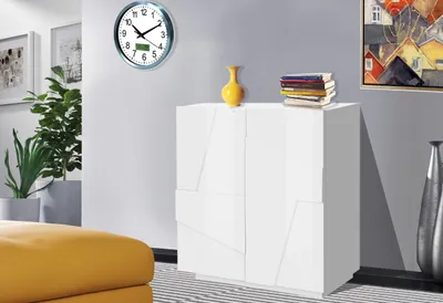 Produktbild von Sideboard Kommode Beistellschrank Anrichte Highboard Schrank "Piacenza IV" Weiß Hochglanz