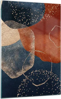 Produktbild von Bilder auf glas - Einteilig - Die Farben Formen Geometrie - 70x100cm - Glasbilder - Wandbilder - Bilder - Wanddekoration aus Glas - Glas Bilder - Wandbild auf Glas - GPA70x100-5098