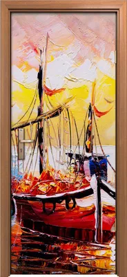 Produktbild von Türposter 80x200 cm Türaufkleber Türtapete Türfolie Klebefolie Segel Vogel Brücke Venedig Italien