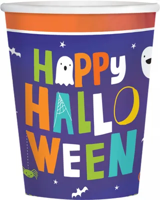 Produktbild von 8 Stück Happy Halloween Becher als Partygeschirr