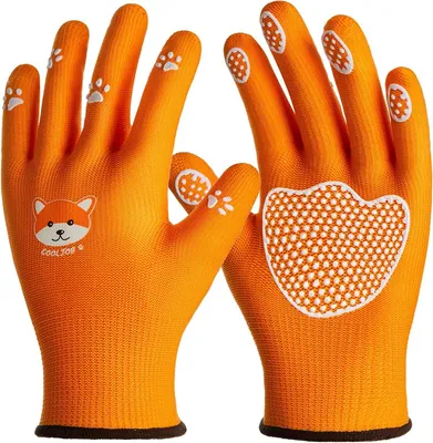 Produktbild von Gartenarbeitshandschuhe Für Kinder Orange M