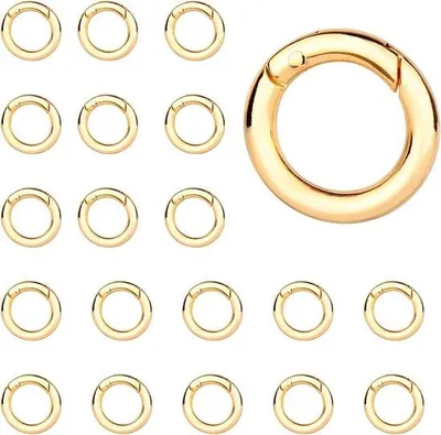 Produktbild von Runde Karabinerhaken Zinklegierung 20 Stück Goldfarben