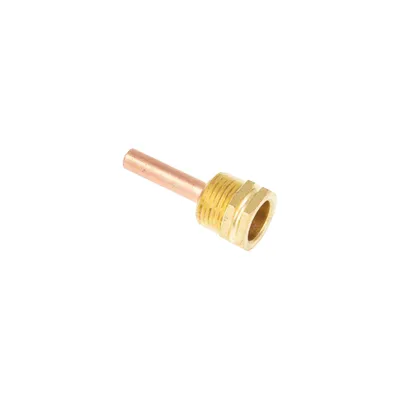 Produktbild von tecuro Tauchhülse G 1/2 Zoll, Länge 50 mm x Ø 7,0 mm, Messinggewinde mit angelöteter Küpferhülse