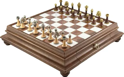 Immagine prodotto di Scacchi Italiani Classici In Metallo/Legno + Scacchiera In Marmo/Legno 46