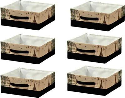 Produktbild von 6er Set Aufbewahrungsbox Regalbox Faltkiste Box Kiste Kinder Staubox Korb Regal schmal