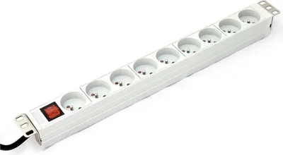 Zdjęcie produktu dla Digitus A-19-STRIP-4-IMP, Zarządzany, 1U, Biały, 9 x gniazdo sieciowe, C14 panel, C14 panel