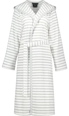 Image de Lot - Cawö - Peignoir pour femme avec capuche (6596), taille : 46, couleur : argent (76)