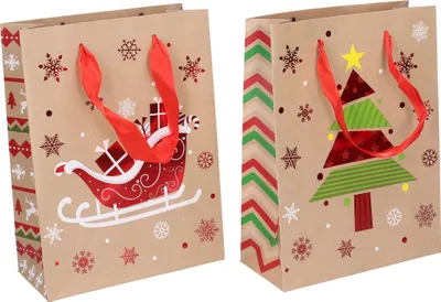 Produktbild von Geschenktüte S 23,5x17,5x8cm Weihnachten