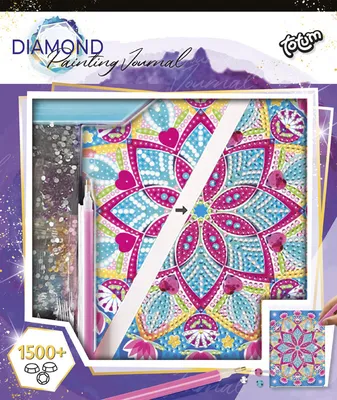 Produktbild von DIY-Set Mein Tagebuch mit Lotusmandala und Diamanten, Totum