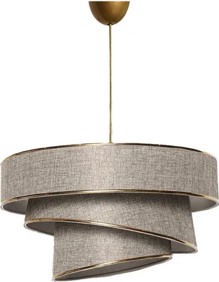 Produktbild von Opviq, Couper - Beige, Gold, Kronleuchter, Beige, Baumwolle, 40 x 40 x 30 - 70 cm